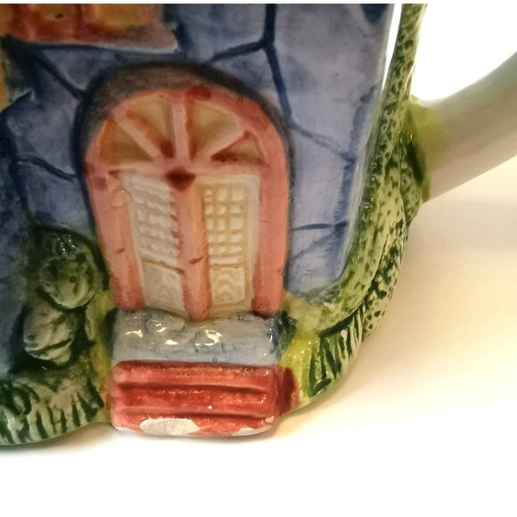 Vintage Cottage Tea Pot Ceramic - Picture 9 of 10